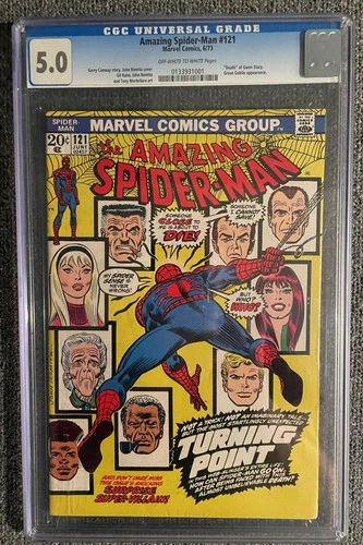 Amazing Spider-Man 121 CGC 5.0 Key Issue Death of Gwen Stacy