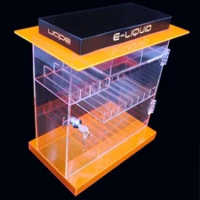 NEW! ACRYLIC LOCKING DISPLAY CASE - RETAIL STORE PARTS AND JUICE CABINET