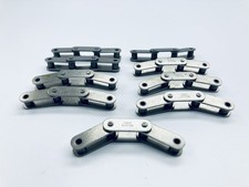 Lot of 9 PEER 2040SS Double Pitch Stainless Steel Roller Chain Link 1"-pitch