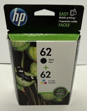 HP 62 Black Tri-Color Ink Cartridge N9H64FN ENVY Exp APR 2018 New Sealed