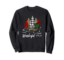 Leopard print truck Christmas tree cute women's Christmas gift sweatshirtfrom JP