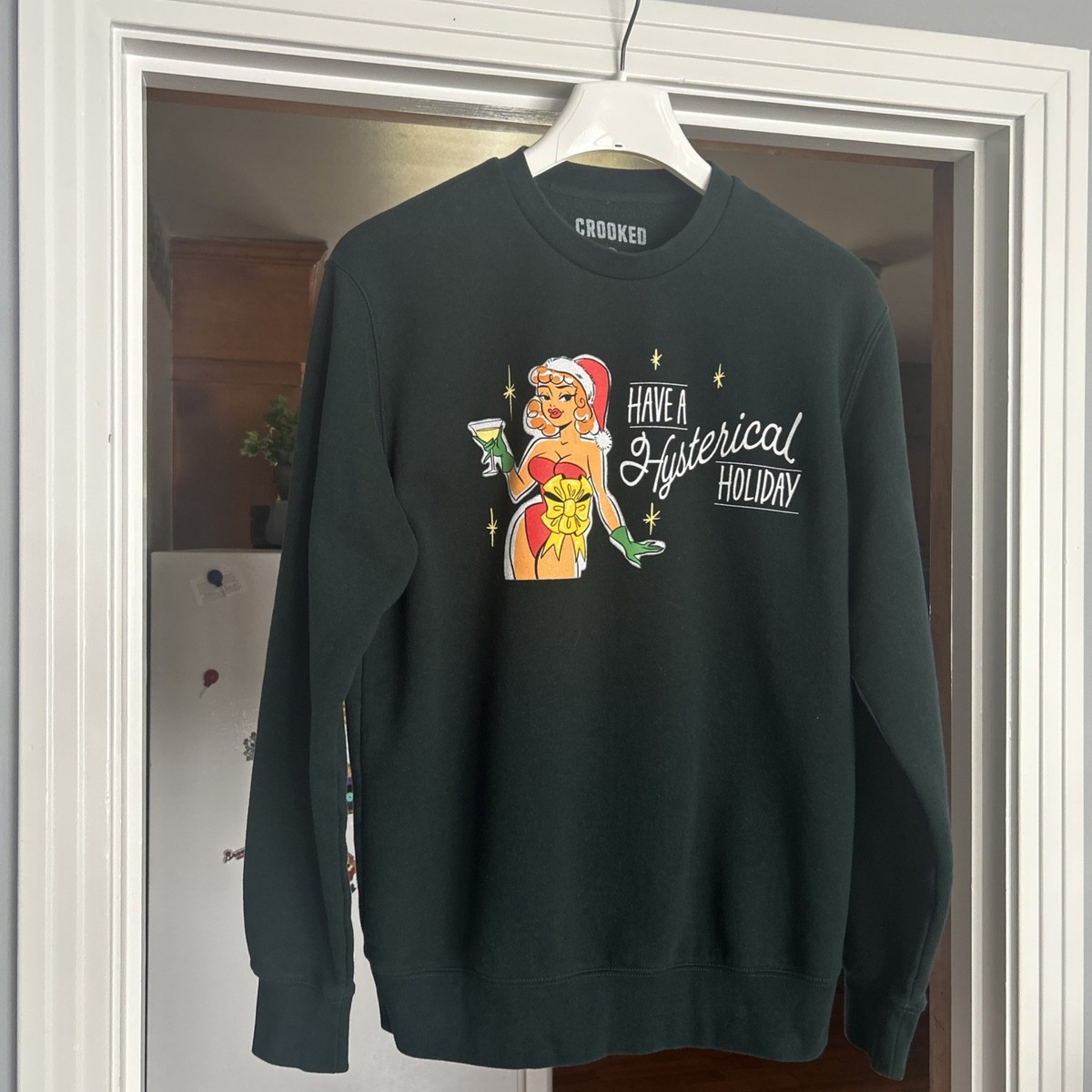Crooked Have A Hysterical Holiday Sweatshirt M