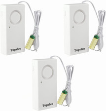 Water Leak Sensor Detector Flood Alarm For Basement Moisture 120db Work Alone Ba