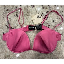 SER.O.YA Pink Silk Blend Bra Size L NWT Strap...