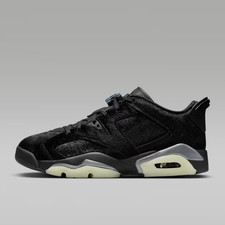 New Nike Women's Air Jordan 6 Retro Low Shoes - Blackout (IO9786-001)