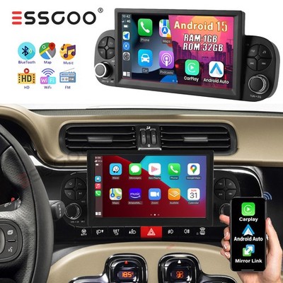 Carplay 7'' Autoradio Android 15 GPS Navi WIFI RDS 1+32G Für Fiat Panda 2013-2020