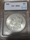 1886 Morgan Silver Dollar. MS63! No Reserve!