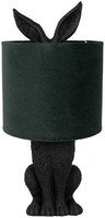 Clayre & Eef 6LMC0099ZVGR Tischlampe Kaninchen Schwarz GrüN Ø20X43 Cm E27 60W