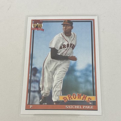 Topps 75 Years of Baseball Satchel Paige St. Louis Browns Card #91B2-6