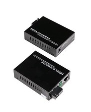 A Pair 2 Pack SC Single Mode Gigabit Ethernet Media Converter 10/100/1000Mbps
