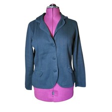 Vintage Talbots 100 Cotton Made In Italy 3 Button Caridgan Womens Size Medium