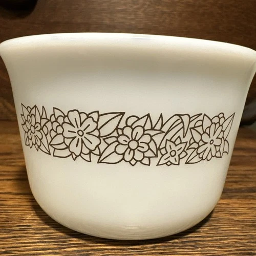 PYREX Woodland Brown Sugar Bowl No Lid Ramekin 4” 10oz