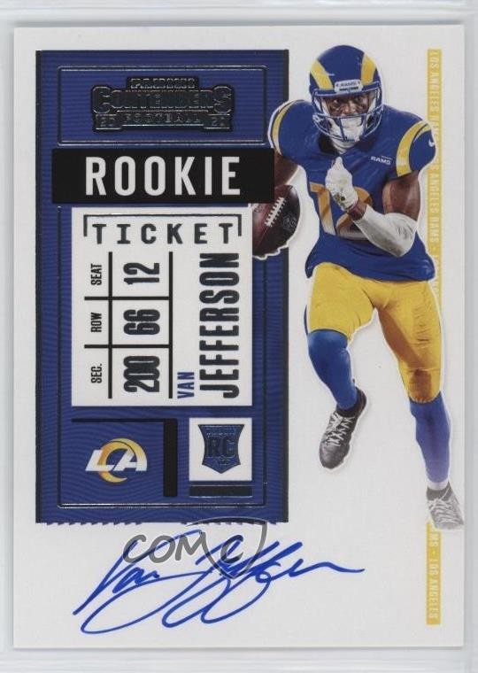 2020 Panini Contenders RPS Van Jefferson #124 Rookie Auto RC