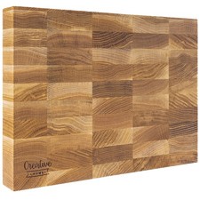 Creative Home Grande Tagliere Macellaio Professionale 32 x 24 x 4cm Spesso | Acc