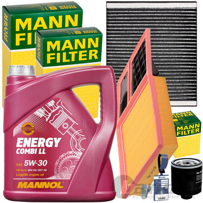 MANN FILTERSET+MANNOL 5W30 für 1.4 VW POLO 6R 9N SKODA ROOMSTER FABIA 1 2