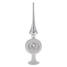 Shiny Silver Reflector Finial Tree Topper