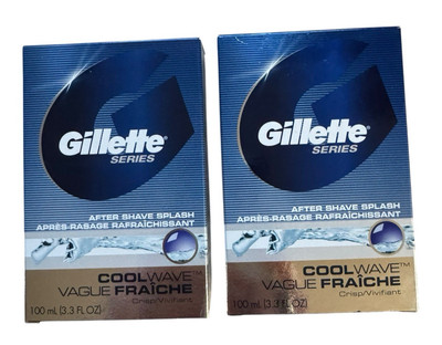 Lot of 2 Gillette Cool Wave After Shave for Men - 2 x 3.3 oz