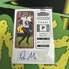 2022 Panini Contenders - Rookie Ticket DeAngelo Malone #187 (AU, RC)