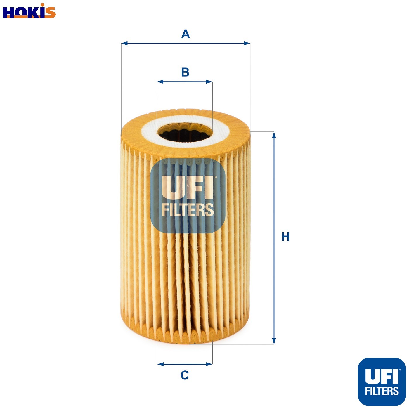 UFI Oil Filter Insert 77mm Height Fits Mercedes-Benz A-Class Vaneo 25.014.00 - Image 5