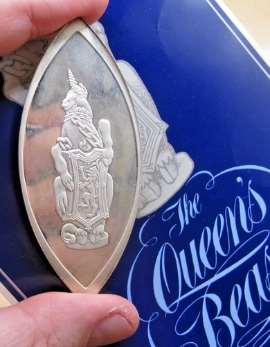 BULLION 1976 1.5oz Silver Ingot QUEENS BEASTS The Scottish Unicorn