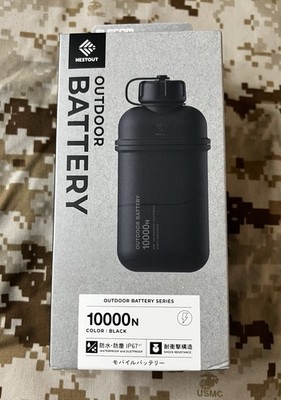 ELECOM NESTOUT BLACK WATERPROOF RUGGED POWER BANK 10000N NEW SEALED IN BOX
