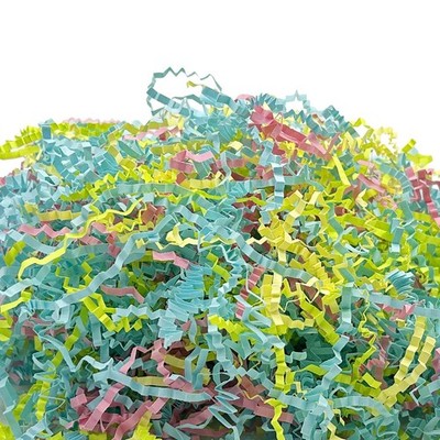 1/2 LB Yellow Green Pink Blue Crinkle Cut Paper, Shred Filler Easter Raffia