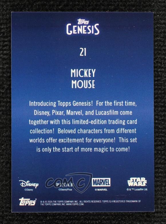 2025 Topps Disney Genesis Purple Foil 5/15 Mickey Mouse #21 | eBay