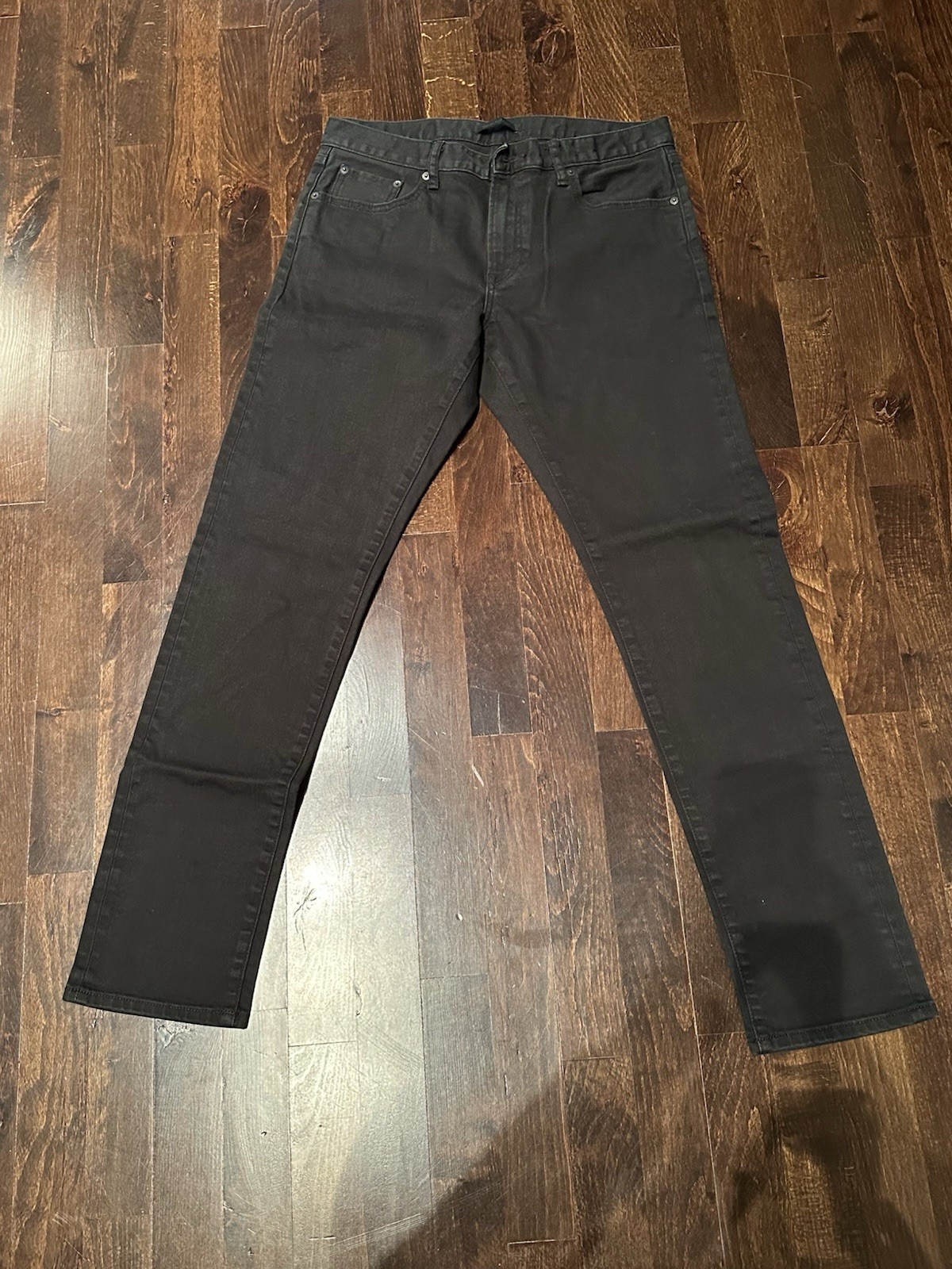 Uniqlo Men's Stretch Selvedge Slim Fit Jeans Size 33W 09 Black
