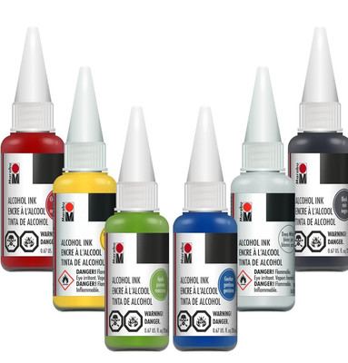 Marabu Alcohol Ink Set, Primary Color Set