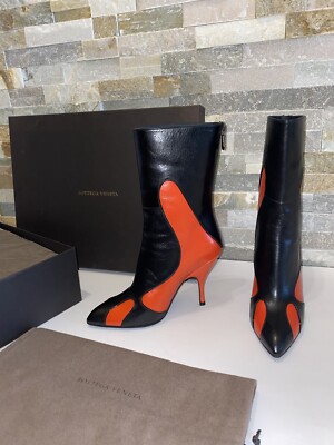 Bottega Veneta Poppy/Nero Kid Moodec Flame Boot