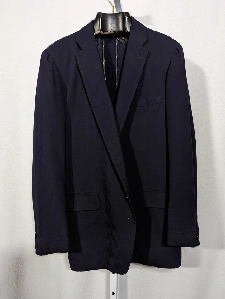 Chaqueta Blazer Chipp NYC Vintage Años 40 Rayas EE. UU. Rockabilly 40 Mediados de Siglo Foto 2 de 4