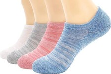 Peds  Women's 4 Pack High Cut Full Cushion No Show Liner Socks, Shoe Size 5-10