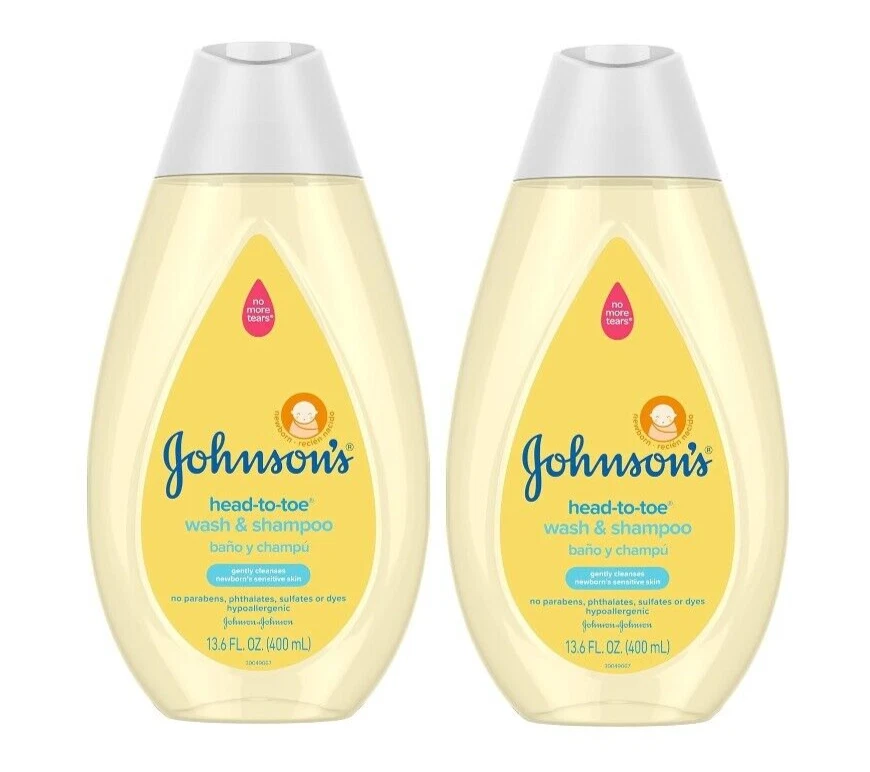 Johnson's Baby 13.6 fl. oz Head to Toe Baby Body Wash and Shampoo 2 Pack