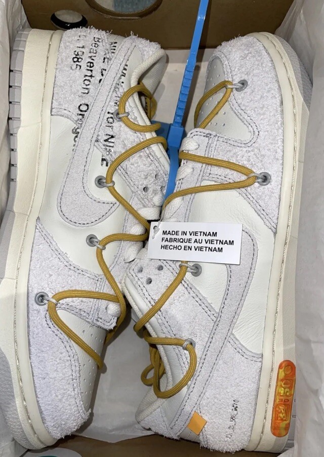 OFF WHITE X NIKE Nike Dunk Low x Off White lotto 34 UK 7 5 US 8 5 EUR 42