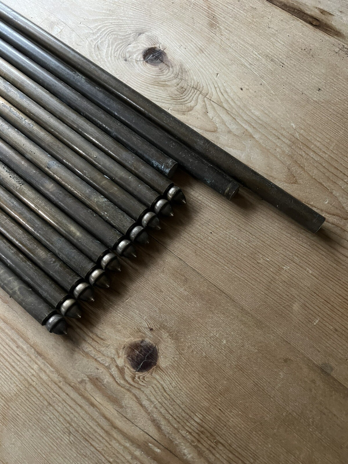 Antique Stair Carpet Rods Solid Brass X 13 eBay