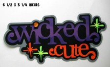 WICKED CUTE HALLOWEEN paper piecing TITLE Premade Scrapbook Pages by Rhonda