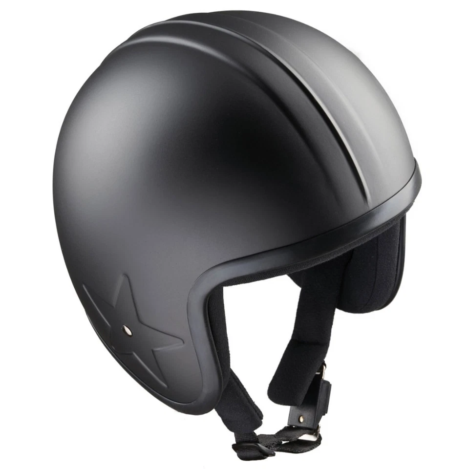 Bandit Jethelm Sky 3 Fiberglas Motorradhelm schwarz extrem leicht Sternmotive - Bild 3 von 4