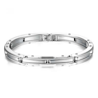 HERRENARMBAND HALBSTARRE STAHL BROSWAY DOHA LINE BDH13 (2674) VP69