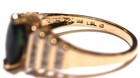 14k yellow gold .36ct diamond sapphire gemstone cluster ring 4.1g estate 6.5 — photo 5
