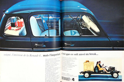 PRESSEWERBUNG 1967 RENAULT 4 INNENRAUM GEPFLEGT ES IST AUCH EIN KOMBI