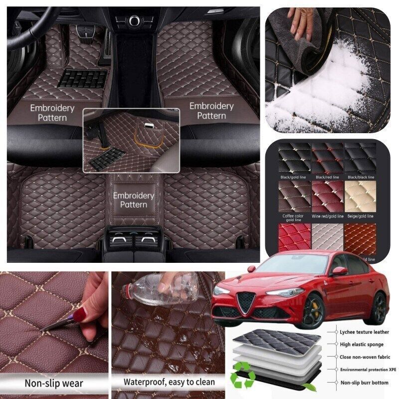 For Alfa Romeo All Models Custom Carpets All Weather Anti-slip Car Floor Mats