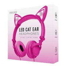 LED light up headphones - cat pink w