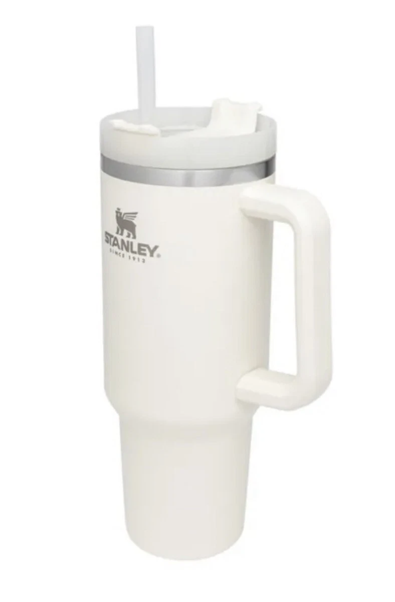 Stanley Adventure Quencher 40 Oz Travel Tumbler Cream White 40oz Straw Cup New
