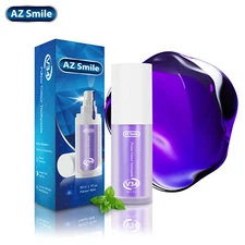 3PC AZSmile Purple Colour Corrector Purple Teeth Whitening Toothpaste Serum