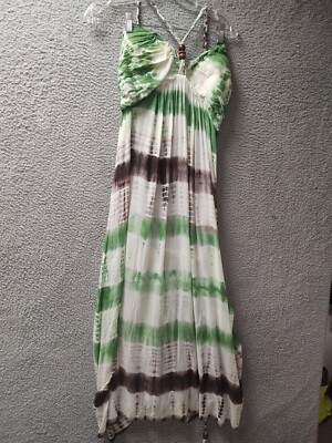 Chaundry Womens Maxi Dress Medium Green Tie Dye Bohemian 0903 | eBay Chaundry Womens Maxi Dress Medium Green Tie Dye Bohemian 0903 | eBay