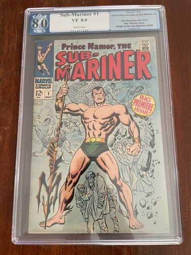Sub-Mariner #1 PGX 8.0 WHITE (Not Pressed) Namor Origin! Wakanda Forever MCU KEY