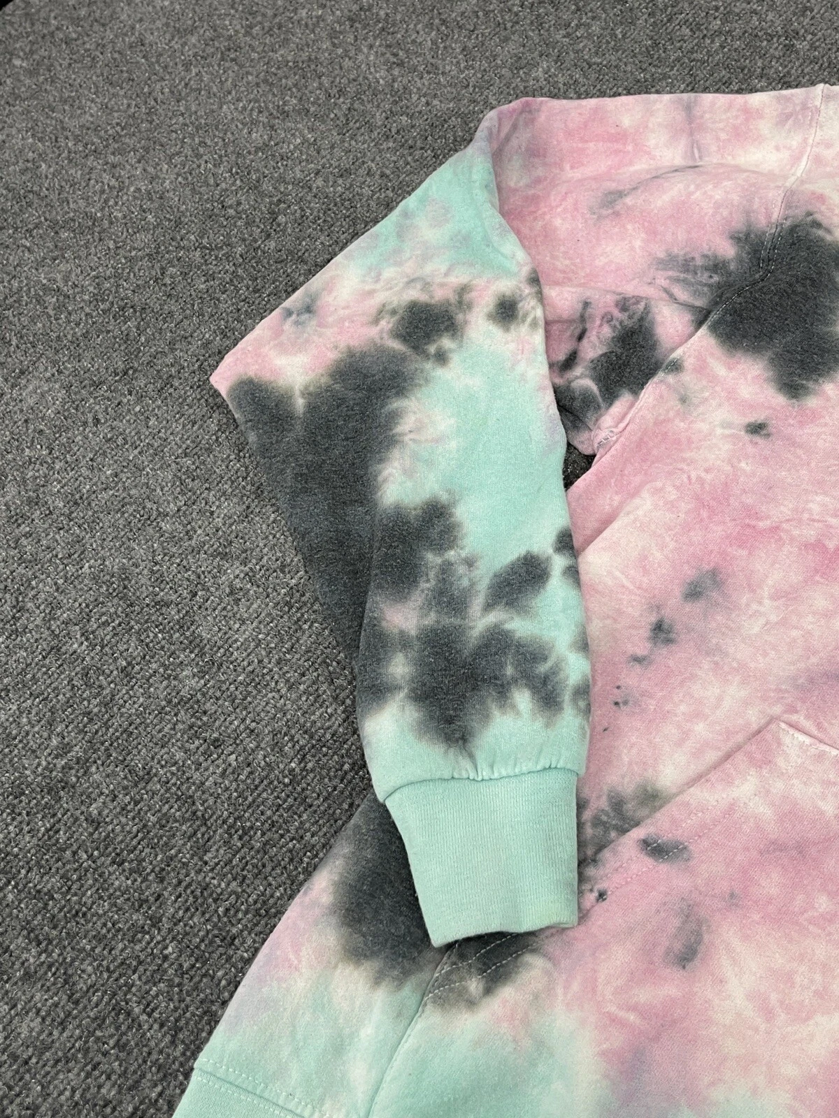 VETEMENTS Artist Union Abbigliamento Felpa con Cappuccio Donna Piccola Tie Dye Splash Color Block N159