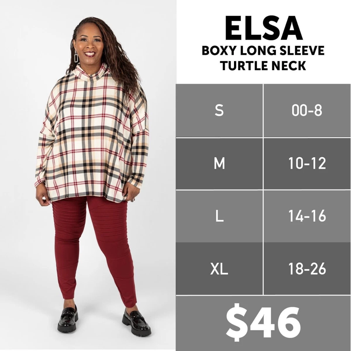 NWT - LuLaRoe Elsa Long Sleeve Top - Various Prints and Sizes