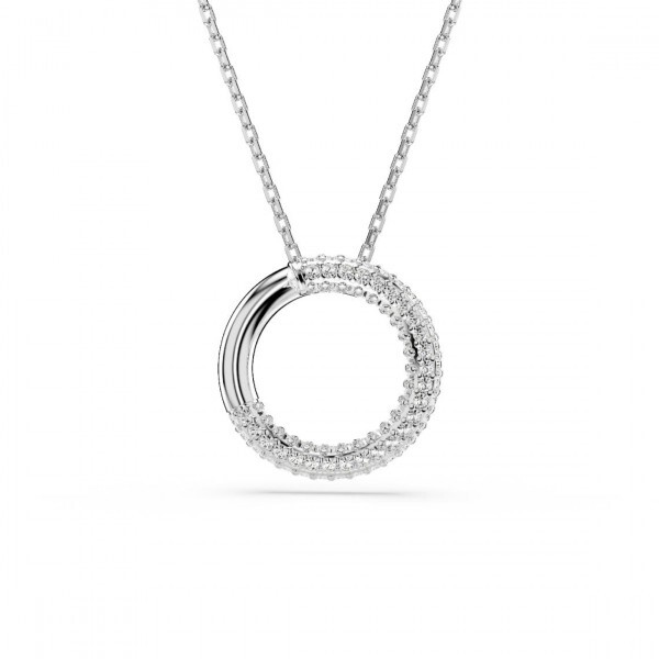 Collana pendente Swarovski Dextera pavè bianca placcata rodio 5692737