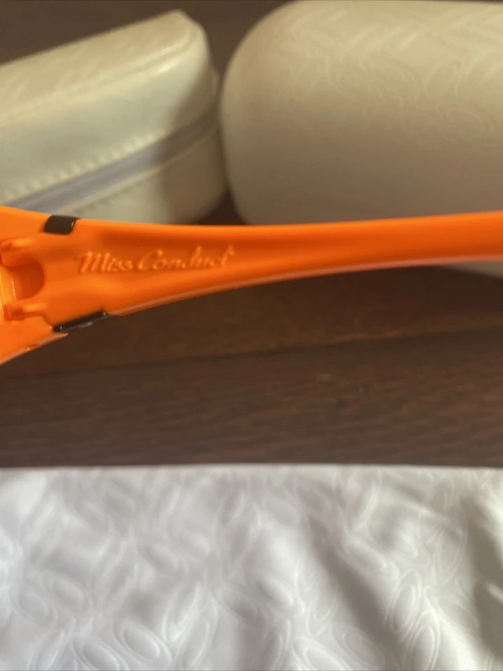 Oakley Miss Conduct Squared Sunglasses OO9141-15  124 Amethyst/Orange 3 Cases - Image 3 of 4